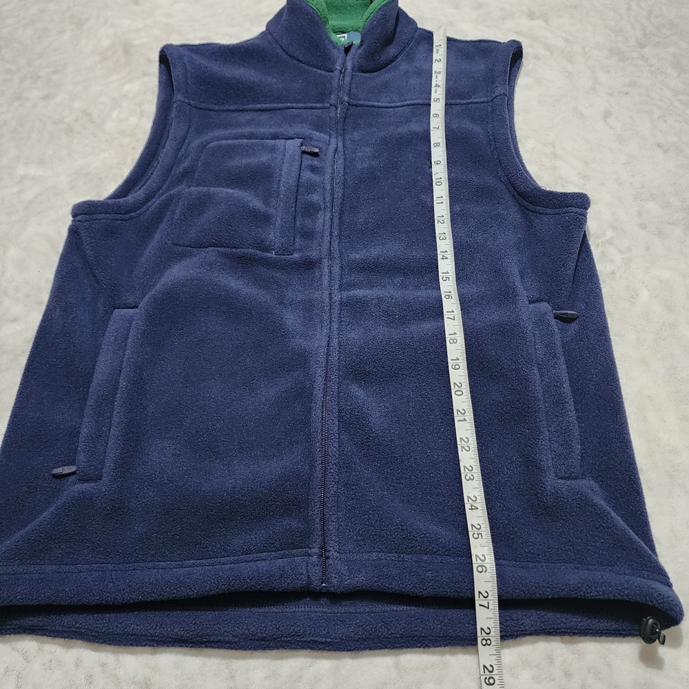 Vintage Polo Ralph Lauren Vest Men's Sz M Fleece Pony Logo Preppy Blue Green - Picture 8 of 10